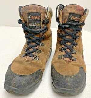 Rocky Gear Boots Youth Size 6 M Brown Camo Insulated Lace up READ